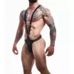 CUT4MEN BL4CK erotikus férfi alsó Dungeon Black Harness One Size - fekete színben, egy méretben