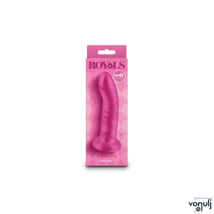 Hajlított műpénisz Ns novelties Royals 5" Charlie Metallic Pink