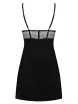 OBSESSIVE szexi babydoll és tanga Sharlotte - fekete színben, S/M méretben