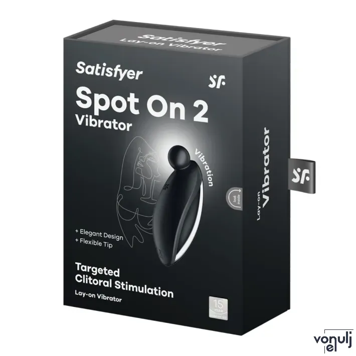 Rezgő csiklóizgató Satisfyer Spot On 2 black - akkumulátoros,vízálló