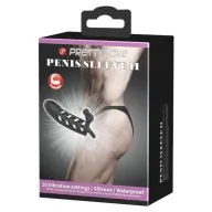 PRETTY LOVE péniszköpeny Penis Sleeve II - fekete színben, vibrációs funkcióval, vízálló, elemes, (18,8 cm)