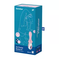SATISFYER anál vibrátor Air Pump Booty 5+ Pink - rózsaszín színben, felfújható szárral, okos, akkumulátoros, ingyenes applikációval