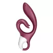 SATISFYER csiklóizgatós vibrátor Love Me Red - bordó színben, két motoros, vízálló, akkumulátoros