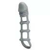 PRETTY LOVE péniszköpeny Penis Sleeve With Ball Strap White - fehér színű, vízálló, (17 cm)