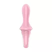 SATISFYER anál vibrátor Air Pump Booty 5+ Pink - rózsaszín színben, felfújható szárral, okos, akkumulátoros, ingyenes applikációval