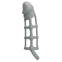 PRETTY LOVE péniszköpeny Penis Sleeve With Ball Strap White - fehér színű, vízálló, (17 cm)