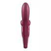 SATISFYER csiklóizgatós vibrátor Touch Me Red - bordó színben, három motoros, vízálló, akkumulátoros