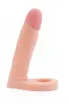 LOVETOY anál dildó 5.8" The Ultra Soft Double 1 - realisztikus, testszínű, herepánttal rögzíthető, vízálló, TPE, 15,8 cm