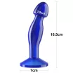 LOVETOY prosztata izgató 6.5'' Flawless Clear Prostate Plug Blue - kék színben, prosztata ingerlésére, letapasztható, vízálló, 16,5 cm