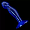 LOVETOY prosztata izgató 6.5'' Flawless Clear Prostate Plug Blue - kék színben, prosztata ingerlésére, letapasztható, vízálló, 16,5 cm