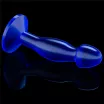 LOVETOY prosztata izgató 6.5'' Flawless Clear Prostate Plug Blue - kék színben, prosztata ingerlésére, letapasztható, vízálló, 16,5 cm