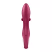 SATISFYER csiklóizgatós vibrátor Embrace Me Berry - szeder színben, vízálló, akkumulátoros