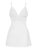 OBSESSIVE dögös babydoll és tanga 810-BAB-2 - fehér színben, S/M méretben
