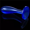 LOVETOY prosztata izgató 6'' Flawless Clear Prostate Plug Blue - kék színben, prosztata ingerlésére, letapasztható, vízálló, 15 cm