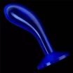 LOVETOY prosztata izgató 6'' Flawless Clear Prostate Plug Blue - kék színben, prosztata ingerlésére, letapasztható, vízálló, 15 cm