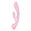 SATISFYER csiklóizgatós vibrátor Triple Oh Pink - rózsaszín színben, masszírozós, három motoros, vízálló, akkumulátoros