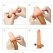 LOVETOY péniszköpeny Add 2" Vibrating Silicone Extender - realisztikus, testszínű, vibrációs funkcióval, vízálló, elemes (19 cm)