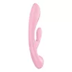 SATISFYER csiklóizgatós vibrátor Triple Oh Pink - rózsaszín színben, masszírozós, három motoros, vízálló, akkumulátoros