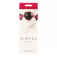 NS NOVELTIES szájpecek Sinful Ball Gag Pink - rózsaszín színben, fetish játékokhoz