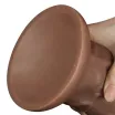 LOVETOY élethű vibrátor 10.5'' Realistic Chubby Vibrating Dildo Brown - vízálló, távirányítóval, tapadókoronggal, elemes, PVC ( 27cm)