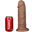 LOVETOY élethű vibrátor 10.5'' Realistic Chubby Vibrating Dildo Brown - vízálló, távirányítóval, tapadókoronggal, elemes, PVC ( 27cm)