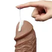 LOVETOY élethű vibrátor 10.5'' Realistic Chubby Vibrating Dildo Brown - vízálló, távirányítóval, tapadókoronggal, elemes, PVC ( 27cm)