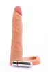 LOVETOY anál vibrátor The Ultra Soft Double-Vibrating 3 - realisztikus, testszínű, herepánttal rögzíthető, elemes, 17,8 cm