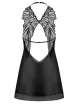 OBSESSIVE szexi babydoll és tanga Alifini - fekete színben, L/XL méretben