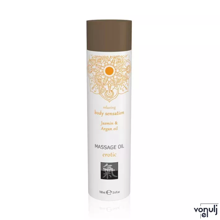SHIATSU masszázsolaj Massage Oil Erotic Jasmin & Argan Oil 100 ml - jázmin és argánolaj illattal