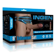 Strapon dildó hámmal Lovetoy Ingen 9" - 21,4 cm dildóval, L/XL/2XL hámmal