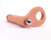 LOVETOY anál vibrátor The Ultra Soft Double-Vibrating 2 - realisztikus, testszínű, herepánttal rögzíthető, elemes, TPE,  15,8 cm