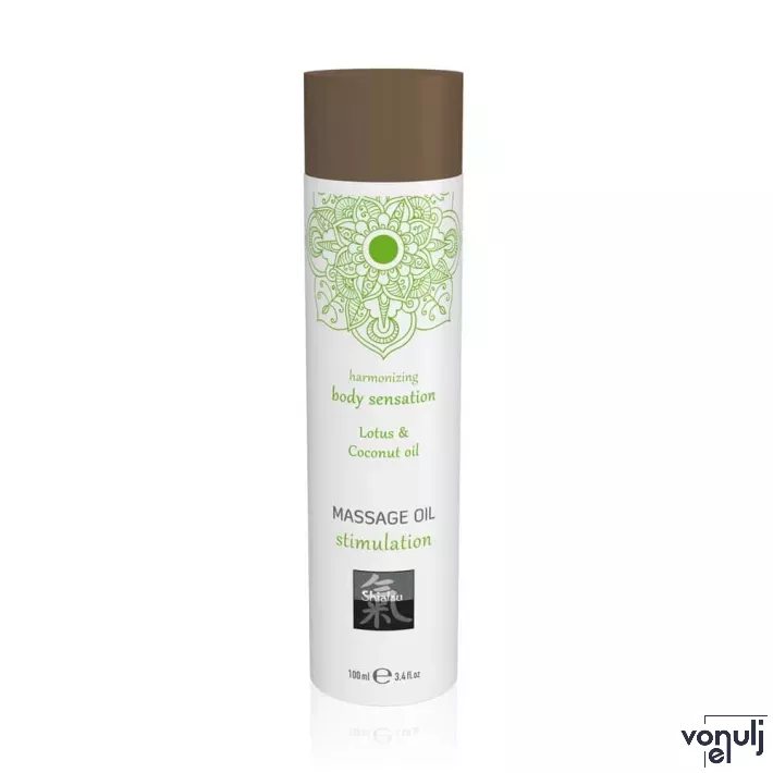 SHIATSU masszázsolaj Massage Oil Stimulation Lotus & Coconut Oil 100 ml - lótusz és kókusz illattal