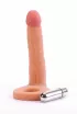 LOVETOY anál vibrátor The Ultra Soft Double-Vibrating 2 - realisztikus, testszínű, herepánttal rögzíthető, elemes, TPE,  15,8 cm