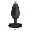 PRETTY LOVE fenékdugó Vibro Plug II - fekete színben, vibrátoros, vízálló, elemes