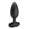PRETTY LOVE fenékdugó Vibro Plug II - fekete színben, vibrátoros, vízálló, elemes