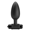 PRETTY LOVE fenékdugó Vibro Plug II - fekete színben, vibrátoros, vízálló, elemes