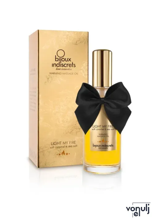 BIJOUX INDISCRETS masszázsolaj Aphrodisia Light My Fire Soft Caramel 100 ml - karamell illattal, melegítő hatással