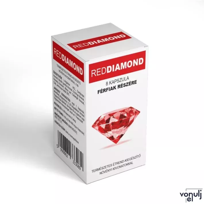 RED DIAMOND - Potencianövelő étrend- kiegészítő kapszula férfiaknak 8x
