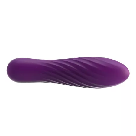 SVAKOM minivibrátor Tulip Violet - lila színben, vízálló, bordázott, stimuláló felszínnel, akkumulátoros