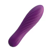SVAKOM minivibrátor Tulip Violet - lila színben, vízálló, bordázott, stimuláló felszínnel, akkumulátoros