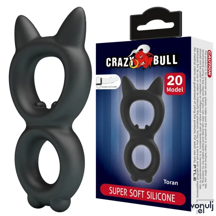 Pénisz gyűrű herepánttal Crazy Bull Toran - vízálló