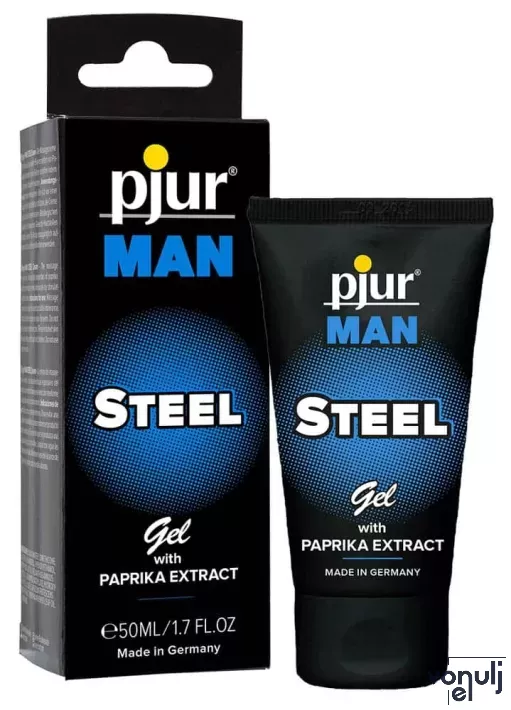 PJUR erekciónövelő és bőrápoló gél - Man steel gel 50 ml