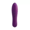 SVAKOM minivibrátor Tulip Violet - lila színben, vízálló, bordázott, stimuláló felszínnel, akkumulátoros