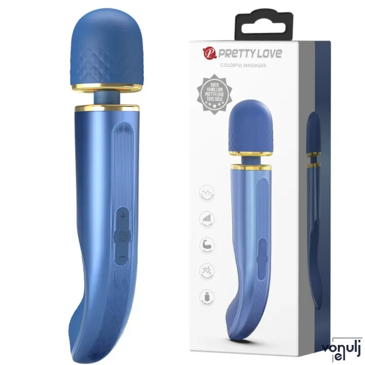 Magic Wand Pretty Love Colorful Massager Blue - akkumulátoros,vízálló