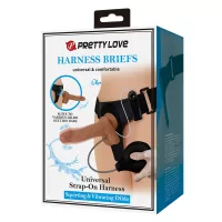 Strapon vibrátor hámmal Pretty love Oher Harness Briefs - 20 cm dildóval