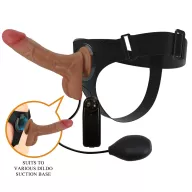 Strapon vibrátor hámmal Pretty love Oher Harness Briefs - 20 cm dildóval