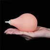 LOVETOY élethű dildó 9" SQUIRT EXTREME DILDO - közepes méretű, herékkel, ejakuláló, nagy pumpa, letapasztható, PVC (23 cm)