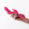 NS NOVELTIES csiklóizgatós vibrátor Royals Divine Metallic Pink - rózsaszín színben, g-pontos, melegítős, vízálló, akkumulátoros