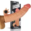 LOVETOY péniszköpeny Add 1.5" Vibrating Silicone Extender - realisztikus, testszínű, vibrációs funkcióval, vízálló, elemes, (18 cm)