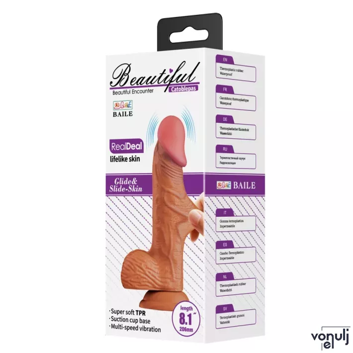 Élethű vibrátor Baile Beautiful Catoblepas 8,1 " - vízálló,20,6 cm